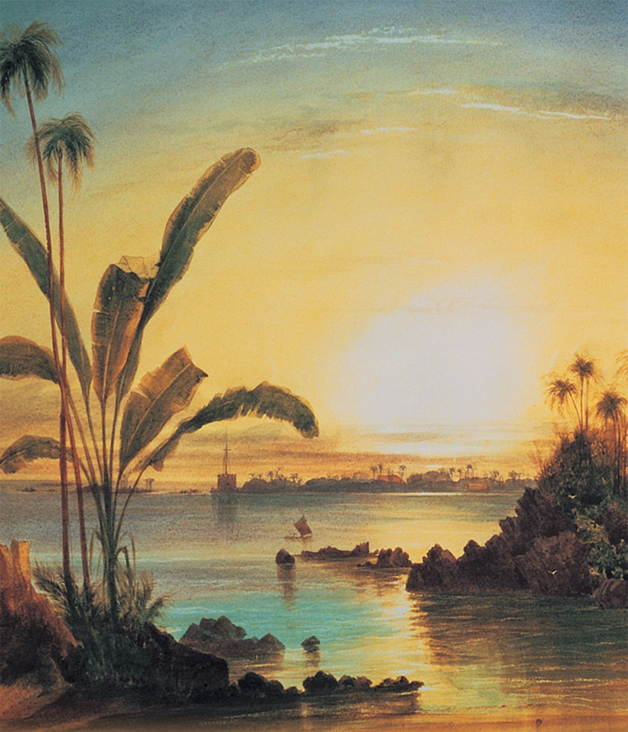 Oliphant and sunset over Galle