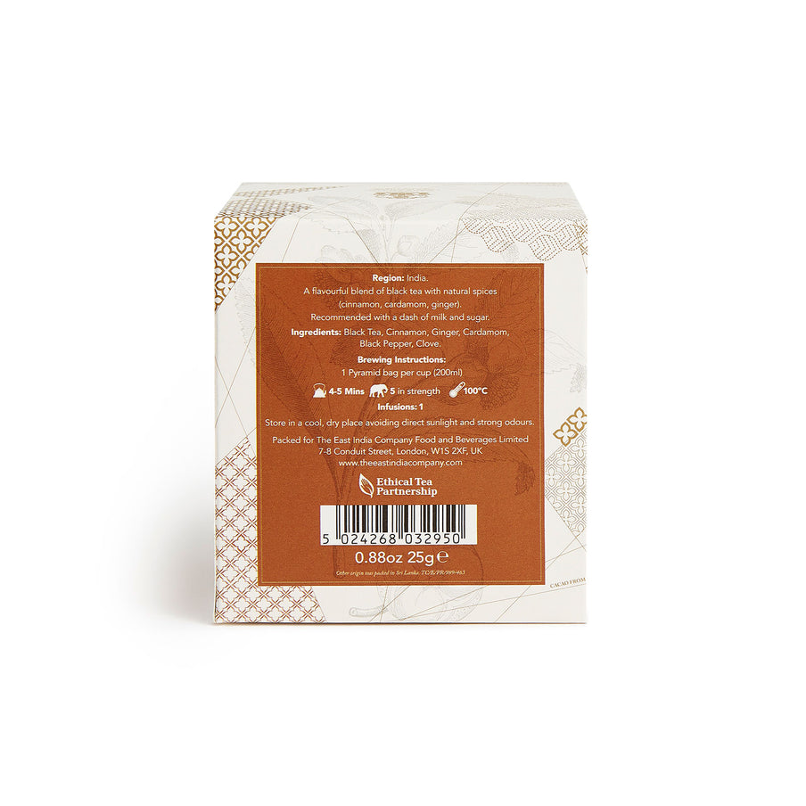 Governor Aungier's Bombay Chai Black Tea Pyramid Tea Bag Sachets